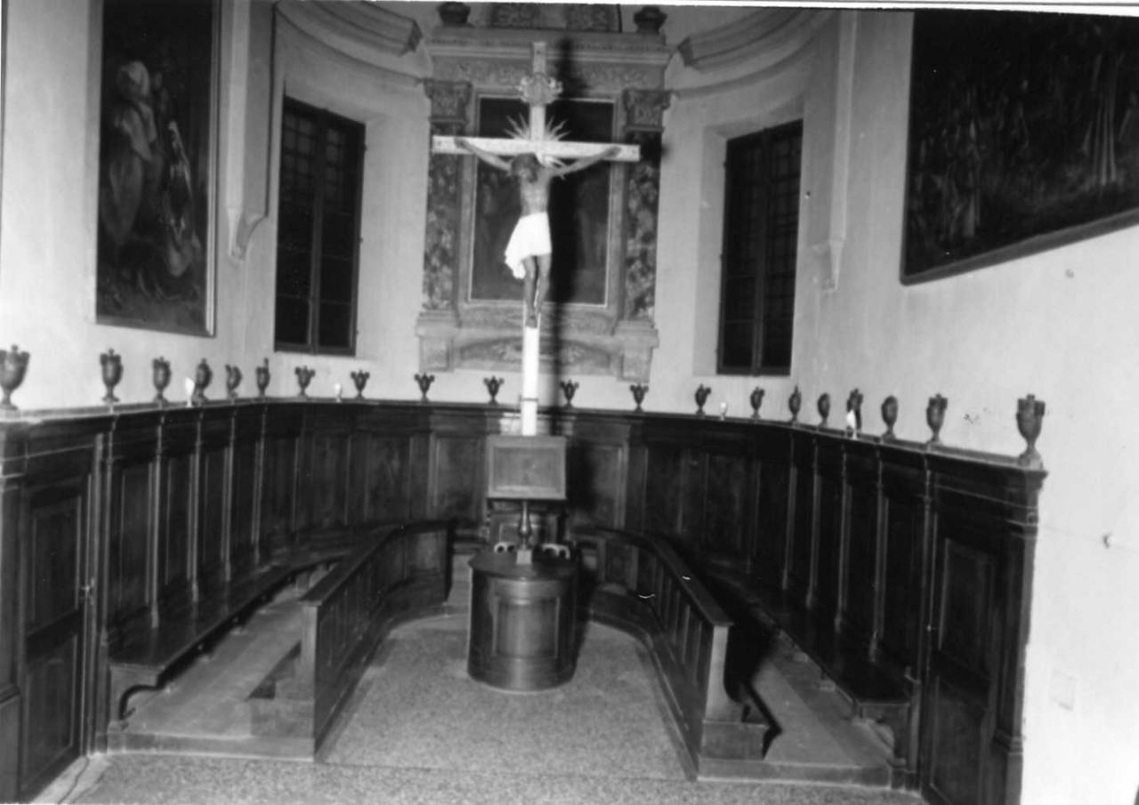 stalli del coro, complesso decorativo - bottega emiliana (prima metà sec. XVIII)