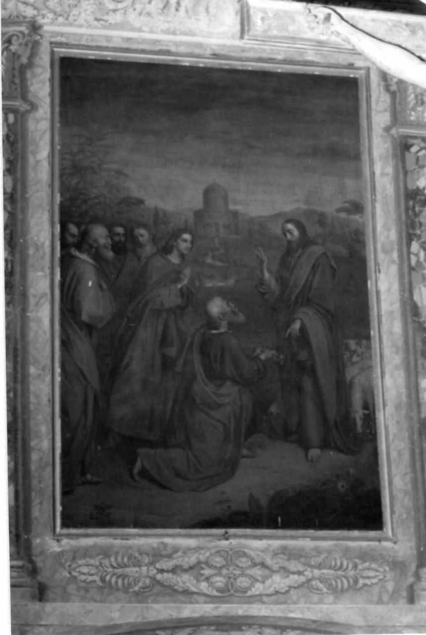 Cristo consegna le chiavi a San Pietro (dipinto) di Zatti Carlo (seconda metà sec. XIX)