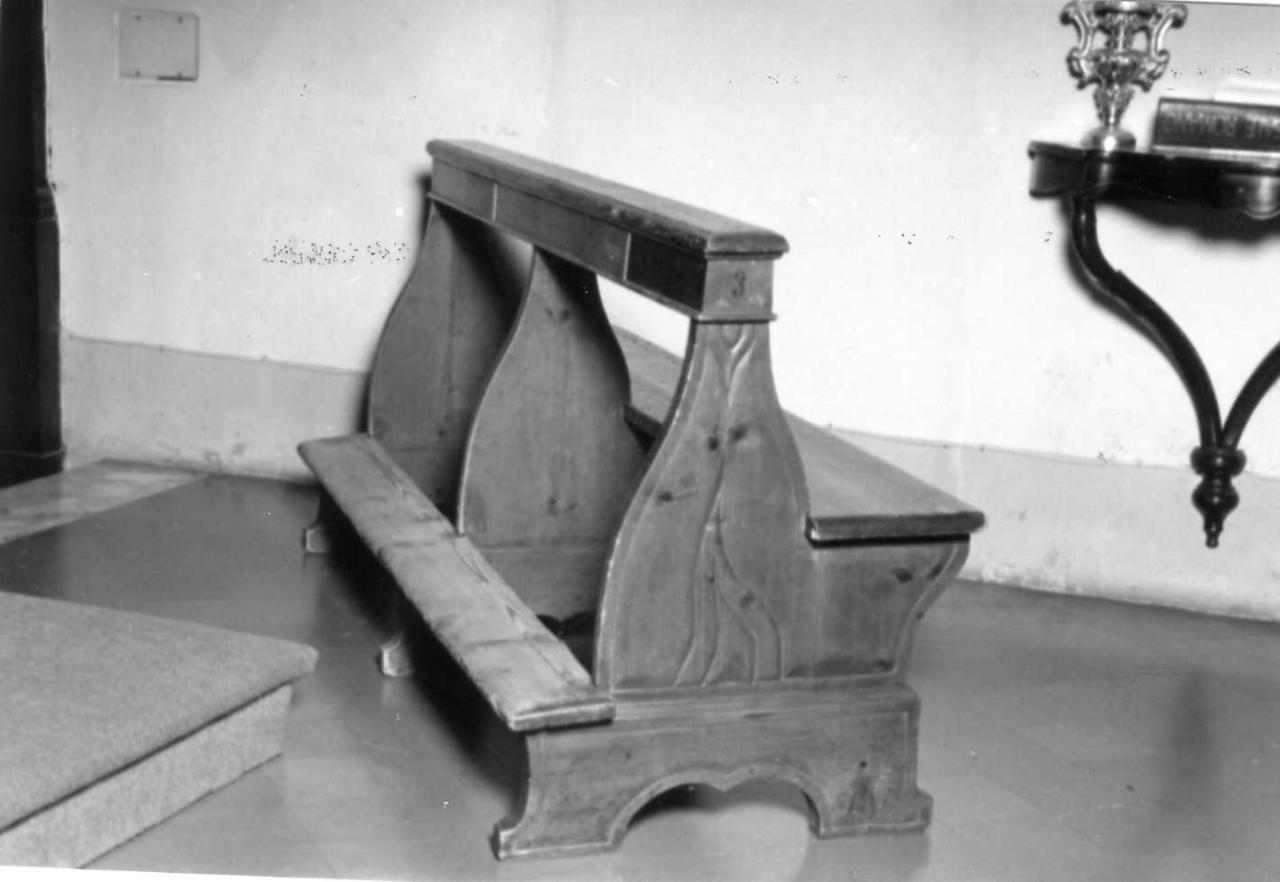 inginocchiatoio, serie - bottega emiliana (fine sec. XIX)