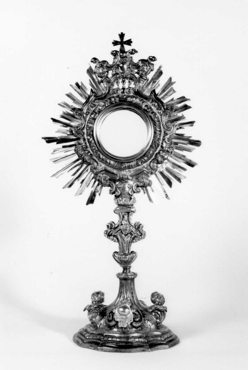 ostensorio - a raggiera - bottega Italia centrale (sec. XIX)