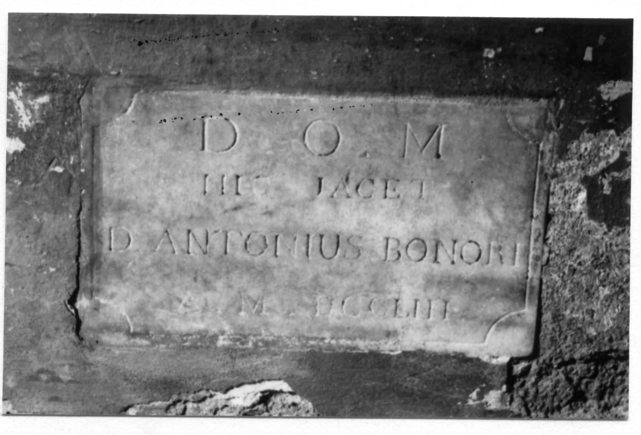 lapide tombale - bottega emiliana (sec. XVIII)