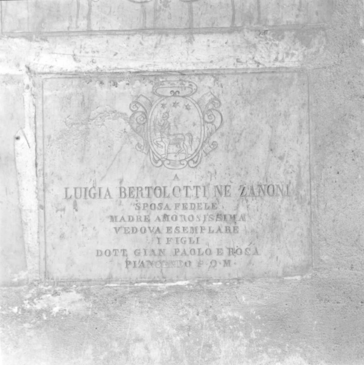 lapide tombale - bottega reggiana (seconda metà sec. XIX)