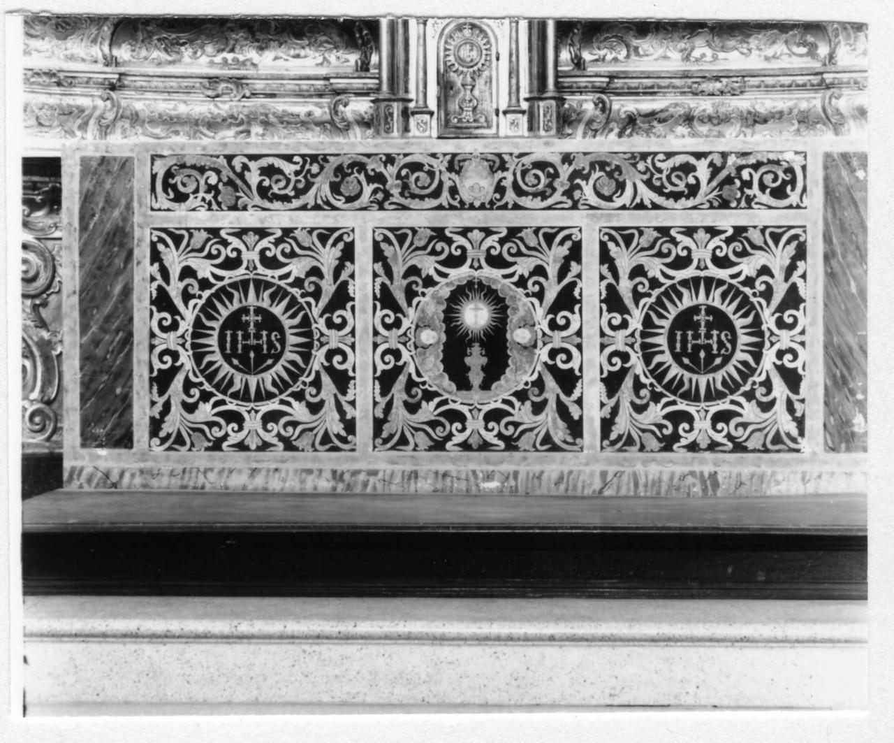 ostensorio (paliotto) - bottega carpigiana (fine/inizio secc. XVII/ XVIII)