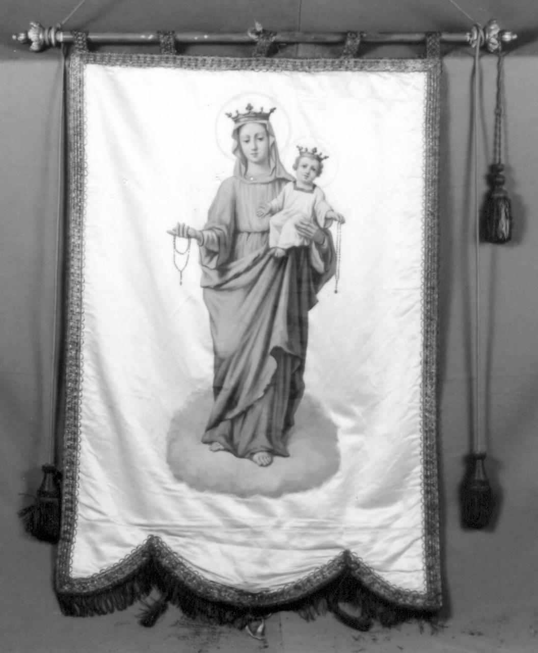 Madonna con Bambino (stendardo processionale) - manifattura italiana (prima metà sec. XX)