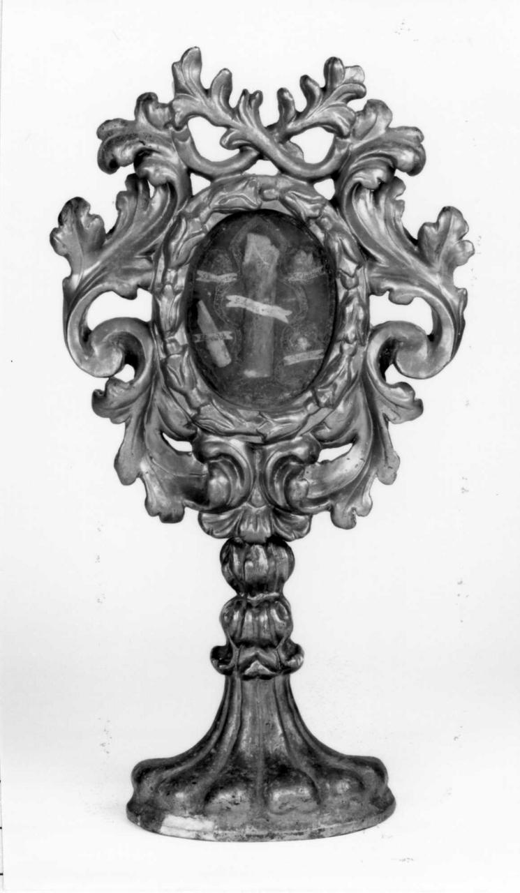 reliquiario - a ostensorio, serie - bottega emiliana (fine/inizio secc. XVIII/ XIX)