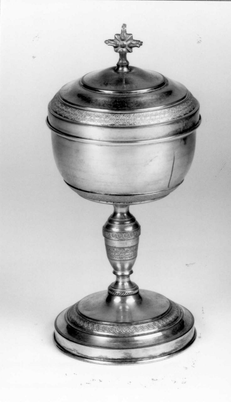 pisside - bottega emiliana (inizio sec. XIX)