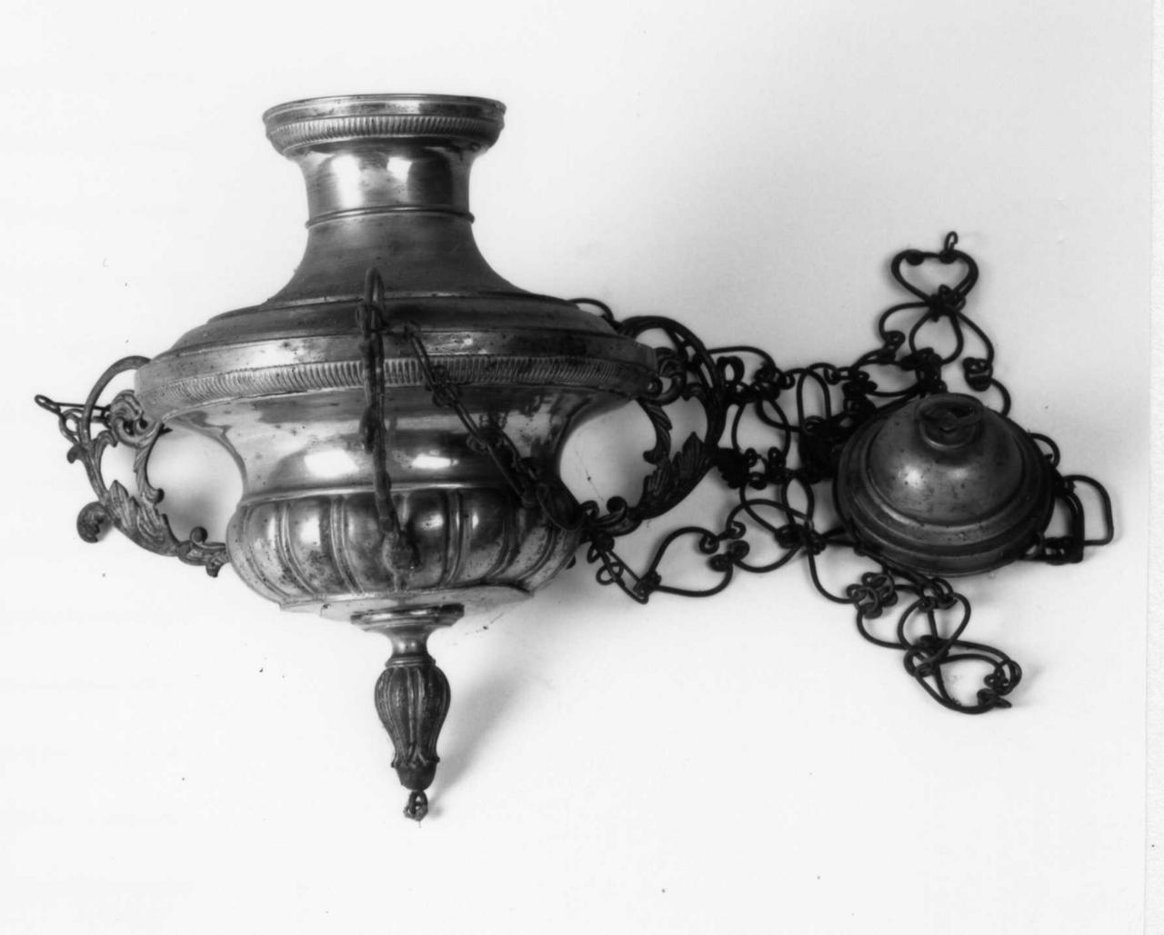 lampada pensile, coppia - bottega italiana (fine sec. XVIII)