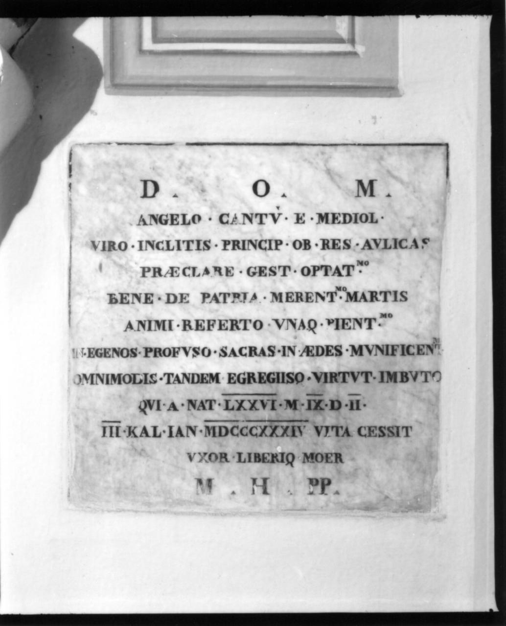 lapide commemorativa - bottega reggiana (sec. XIX)