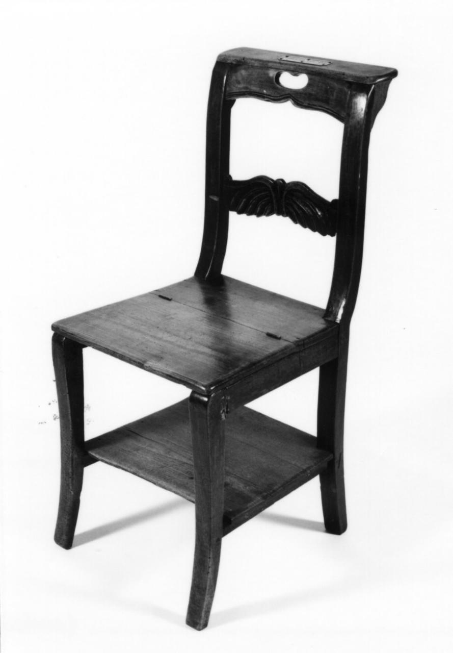 sedia con inginocchiatoio - bottega reggiana (sec. XIX)