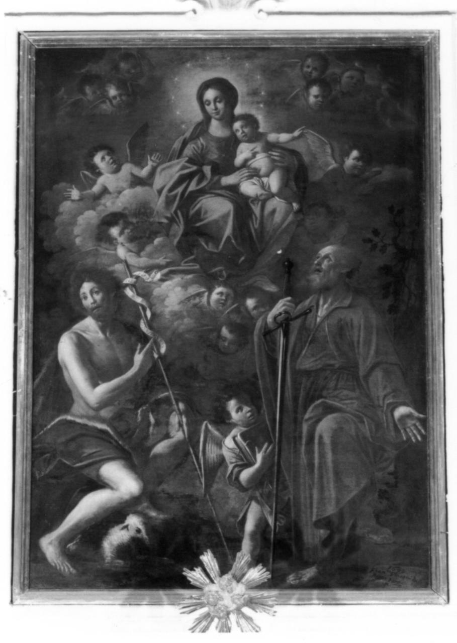 Madonna con Bambino e Santi (pala d'altare) di Viacavi Francesco (sec. XVII)