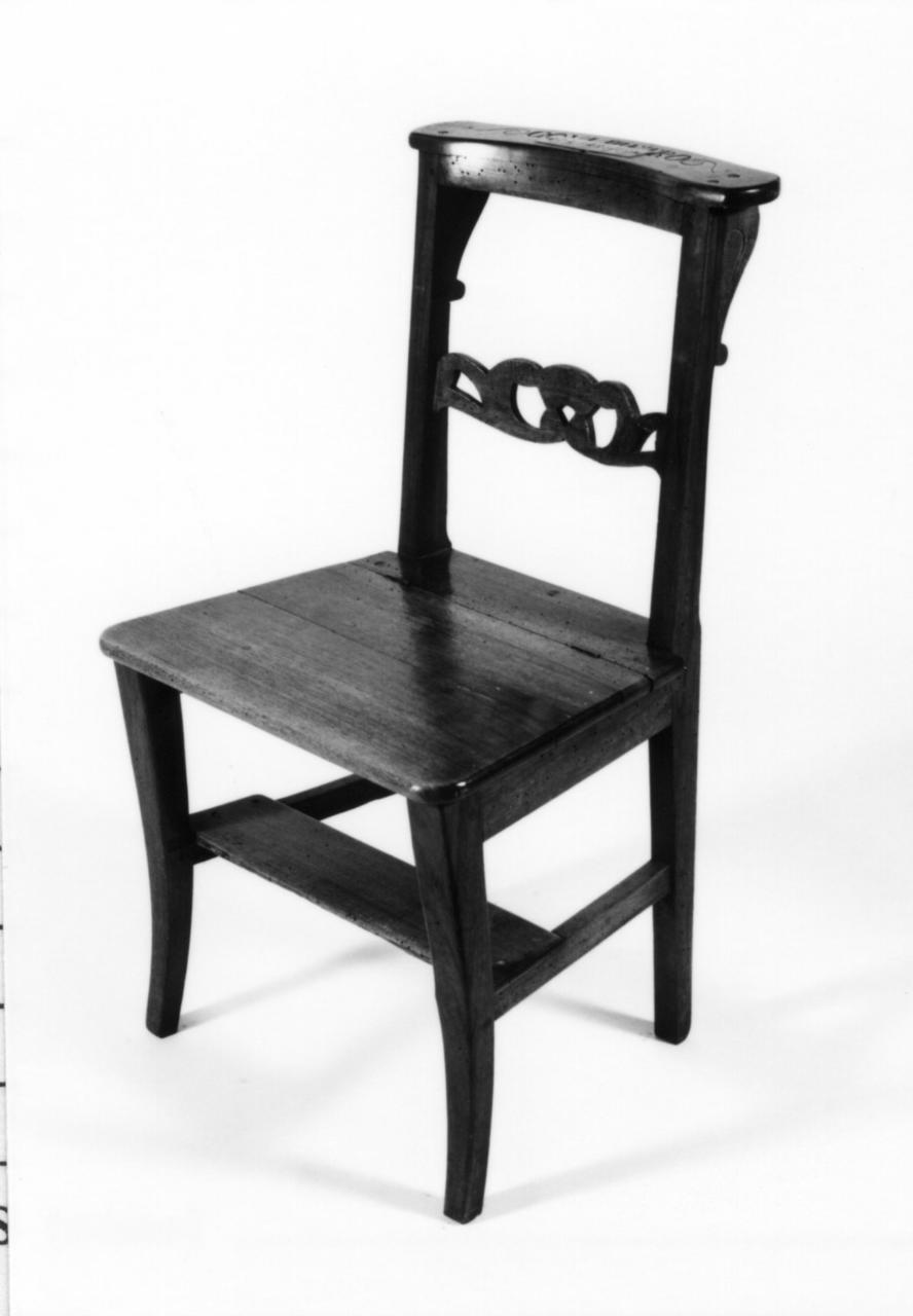 sedia con inginocchiatoio - bottega reggiana (sec. XIX)