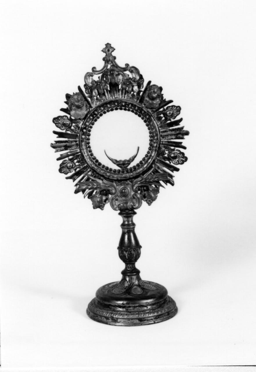 ostensorio - a raggiera - bottega italiana (fine/inizio secc. XIX/ XX)
