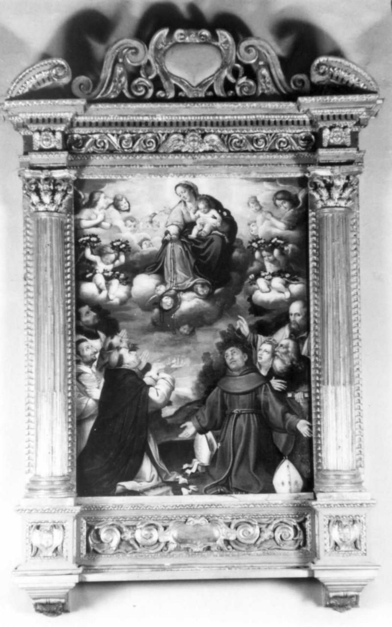 Madonna del Rosario e Santi (dipinto) di Franchi Lorenzo (inizio sec. XVII)