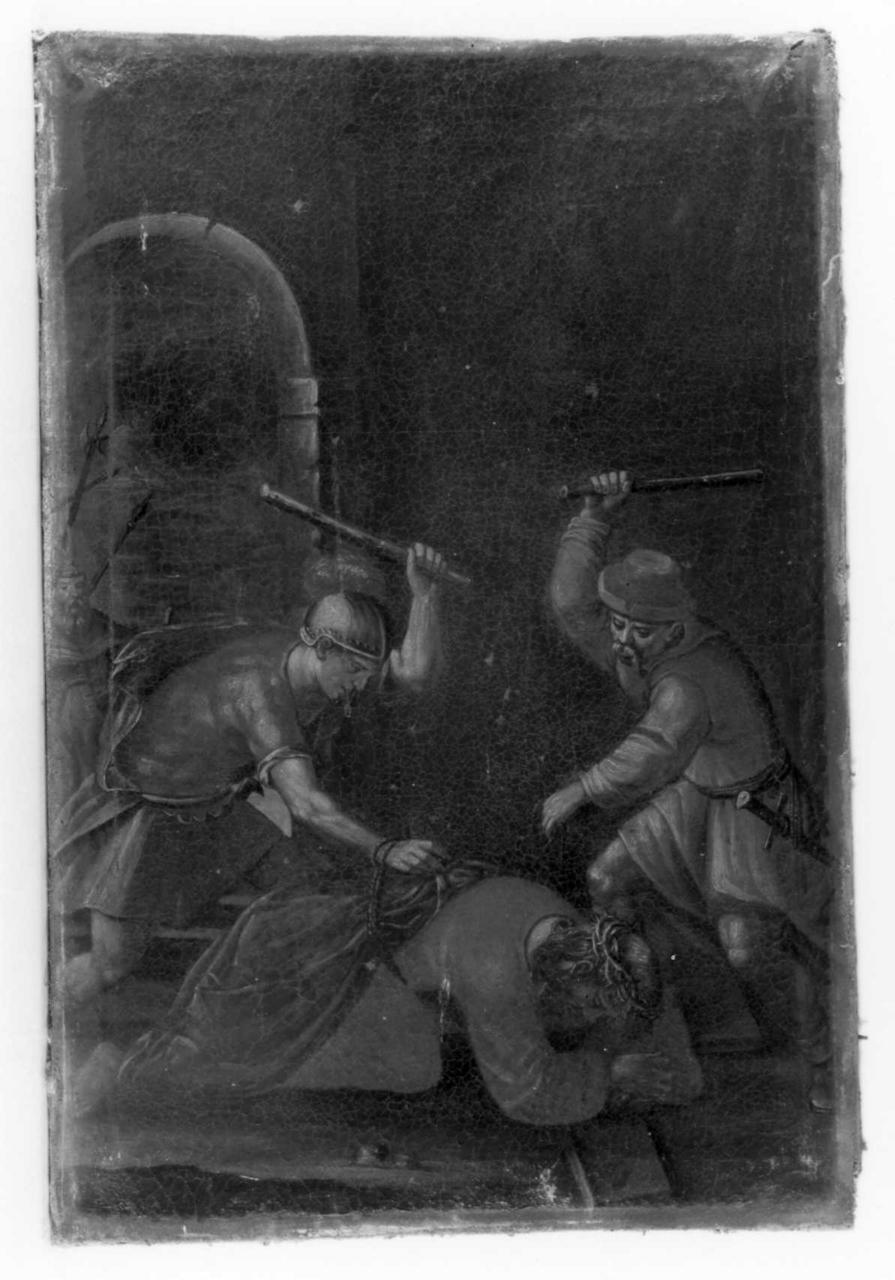 stazione VII: Gesù cade sotto la croce la seconda volta (dipinto) - ambito emiliano (secondo quarto sec. XVIII)