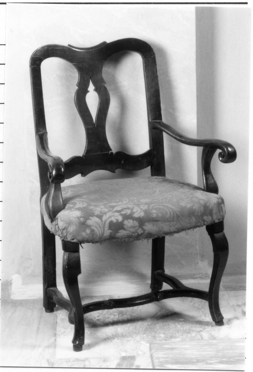 sedia - a braccioli - bottega emiliana (sec. XVIII)