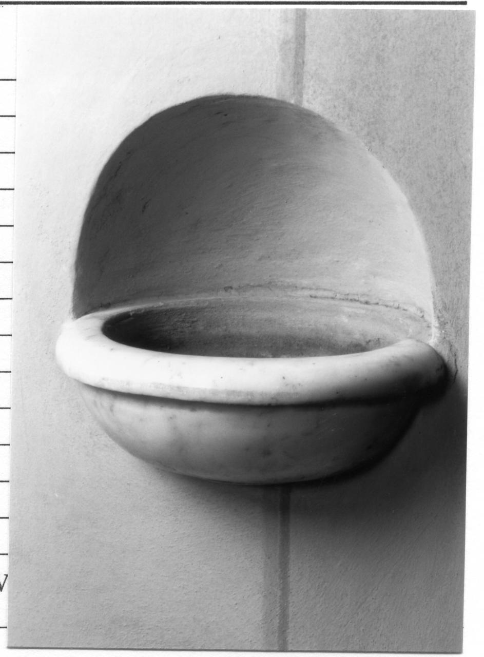 acquasantiera da parete - bottega emiliana (metà sec. XIX)