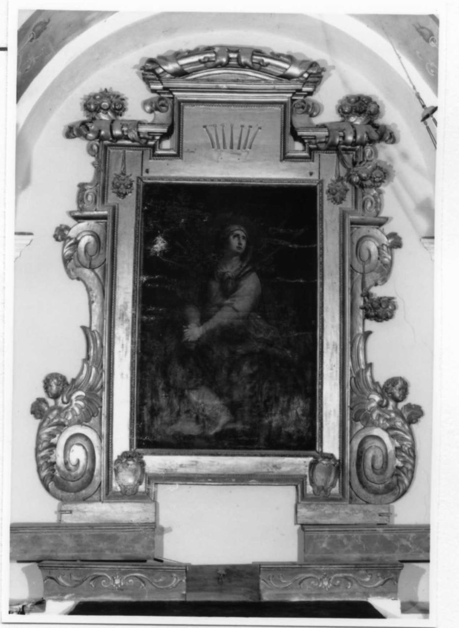 cherubini e motivi decorativi a volute (ancona) - bottega modenese (metà sec. XVII)