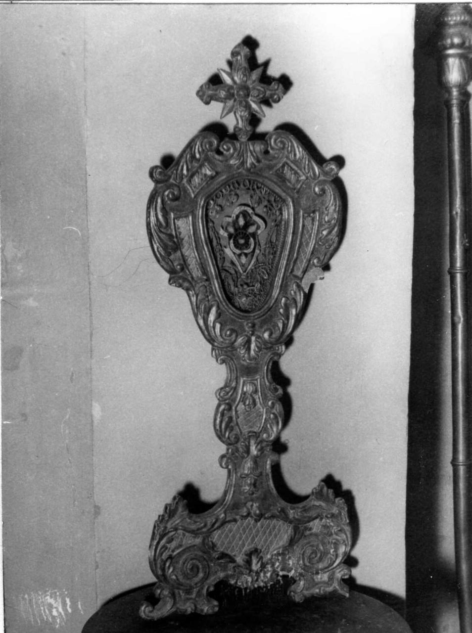 reliquiario - a ostensorio, serie - bottega emiliana (seconda metà sec. XVIII)