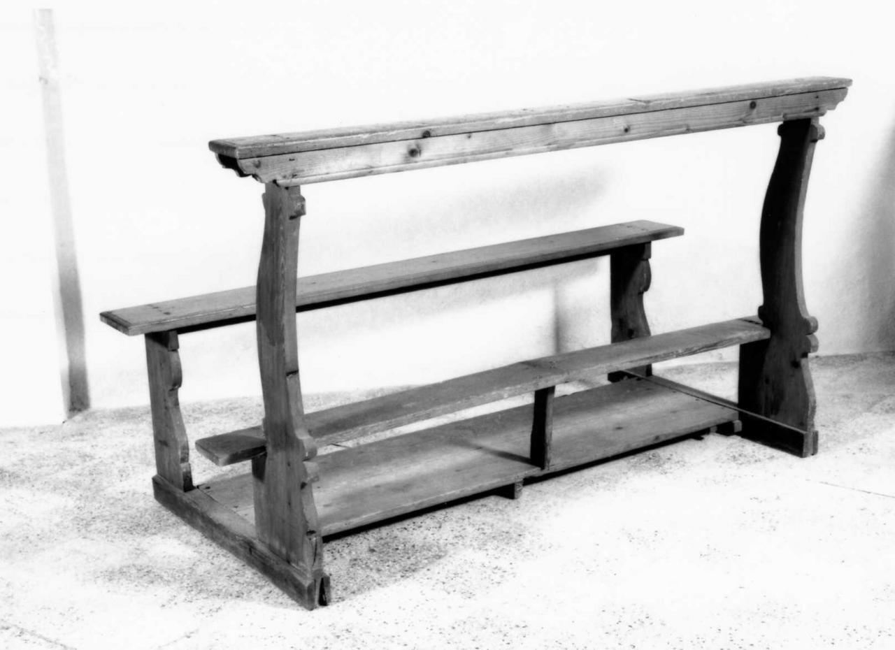 banco da chiesa, serie - bottega reggiana (prima metà sec. XIX)