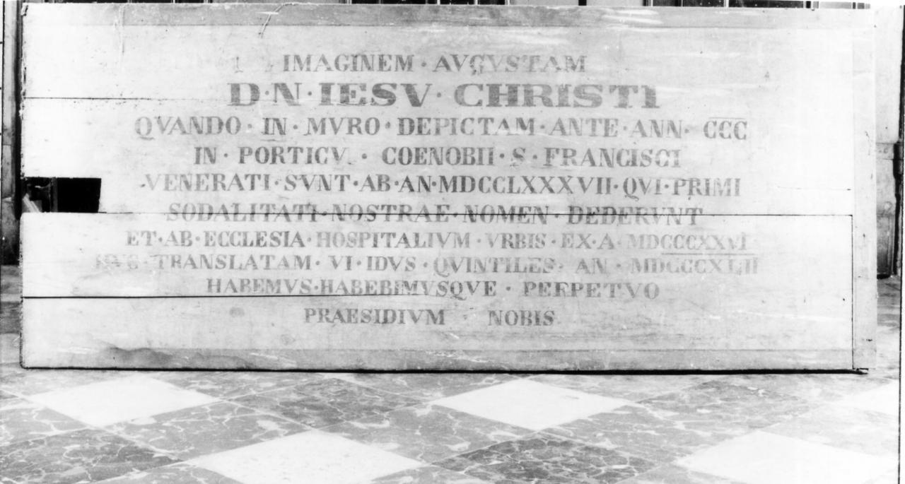 targa commemorativa - bottega modenese (sec. XIX)