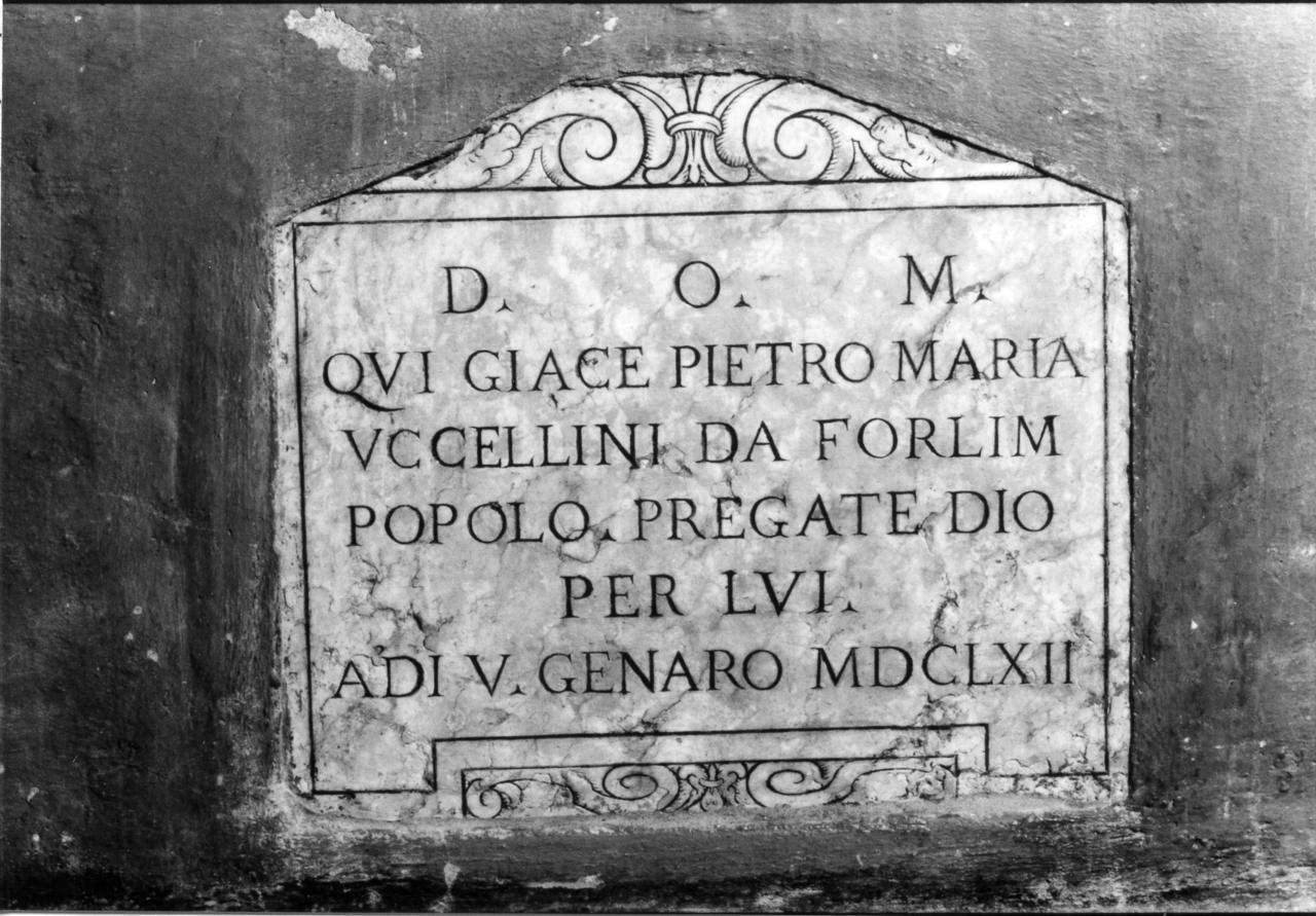 lapide tombale - bottega emiliana (sec. XVII)