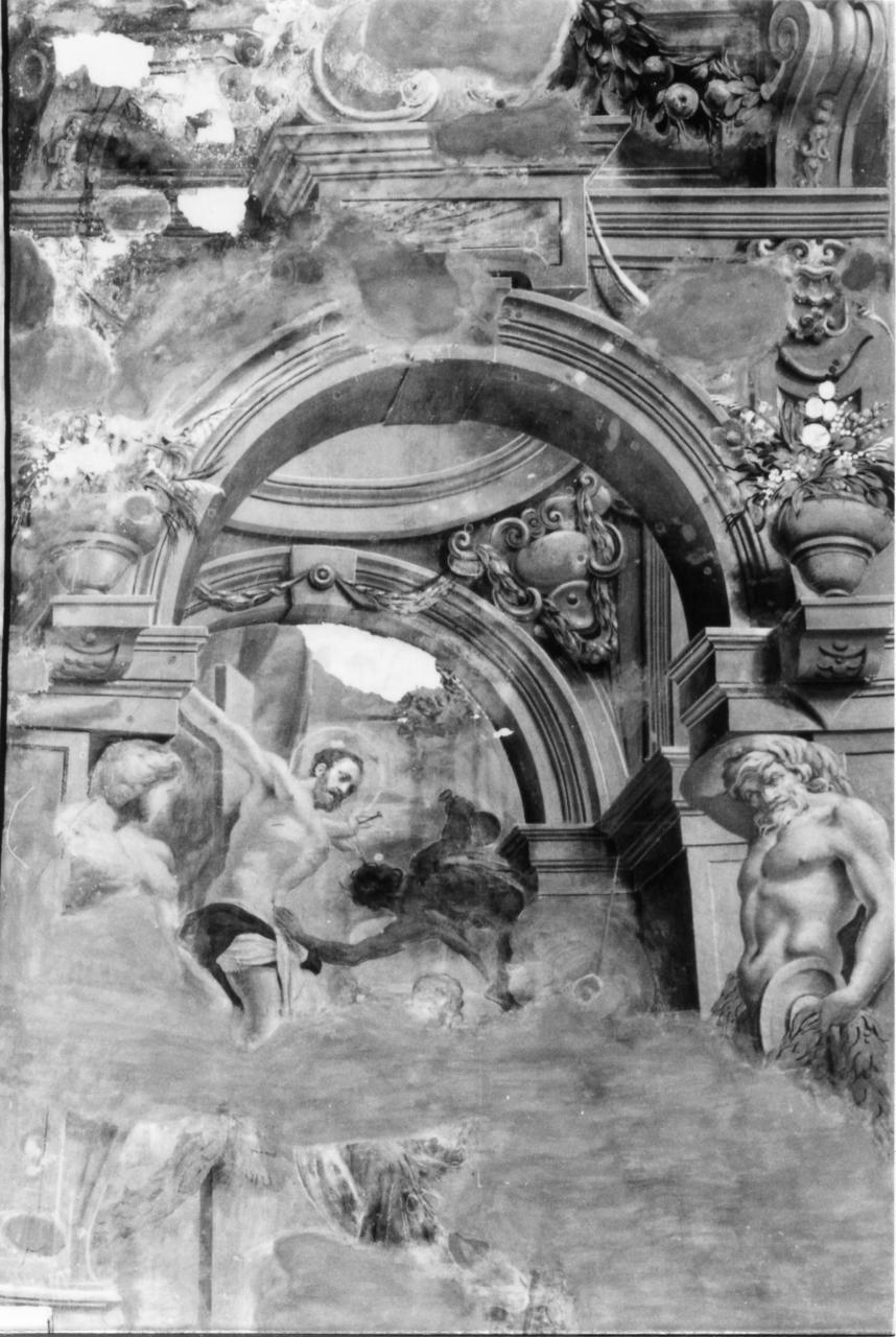 martirio di San Vincenzo (decorazione pittorica, elemento d'insieme) di Caula Sigismondo, Sansone Sebastiano (sec. XVII)