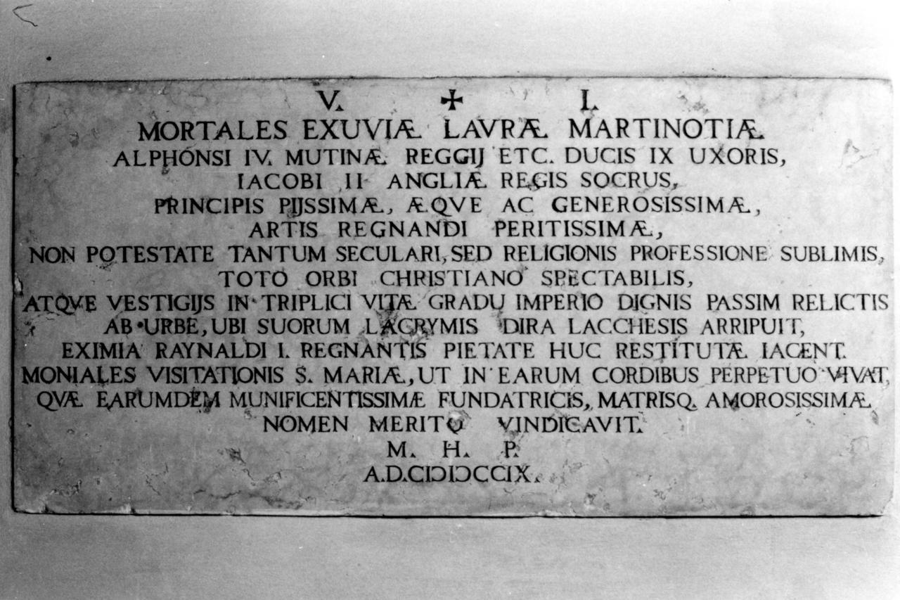 lapide - bottega emiliana (sec. XVIII)