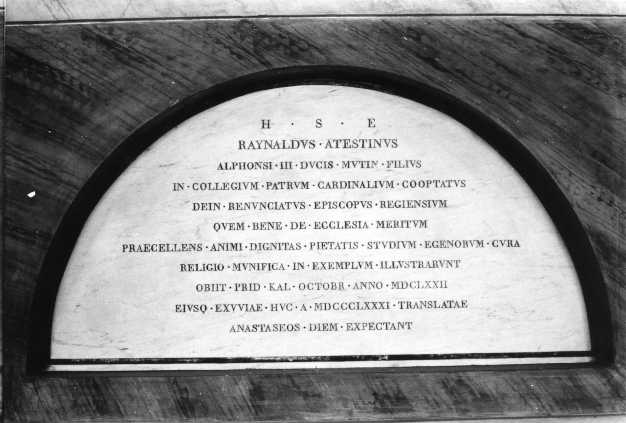 lapide tombale di Vandelli Francesco - bottega modenese (sec. XIX)