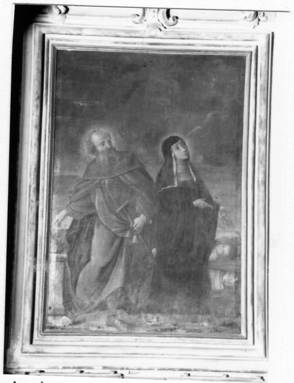Sant'Antonio Abate con Santa Liberata (dipinto) - ambito emiliano (sec. XVII)