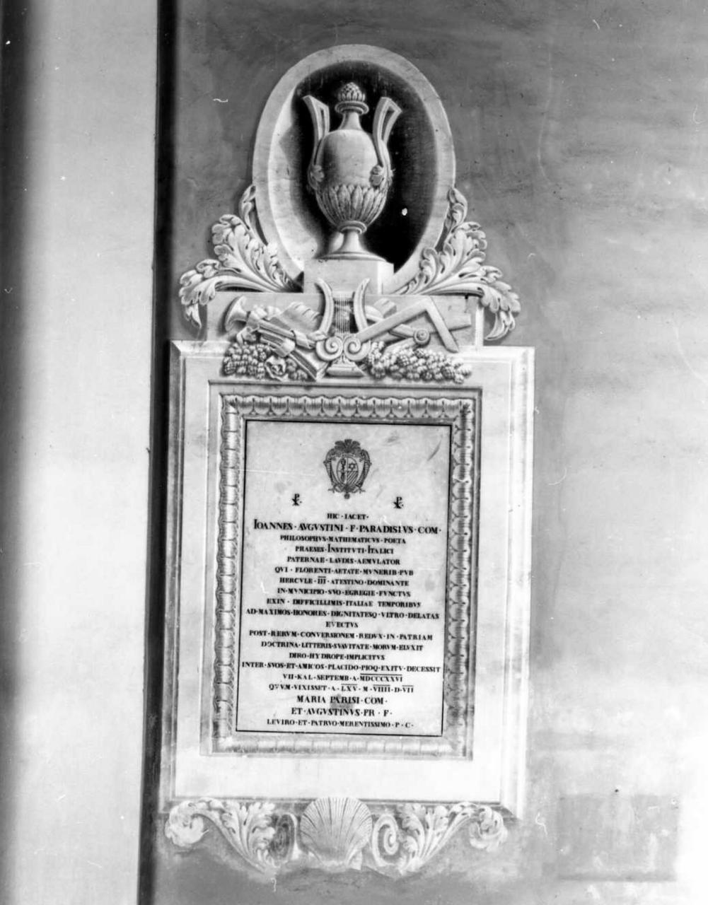 lapide tombale di Carnevali Vincenzo (sec. XIX)