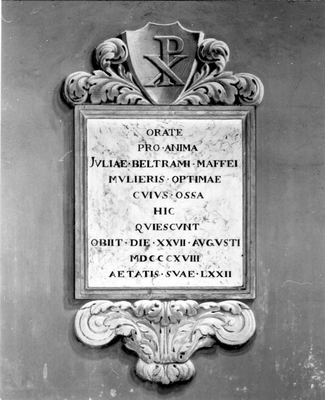 lapide tombale di Carnevali Vincenzo (sec. XIX)