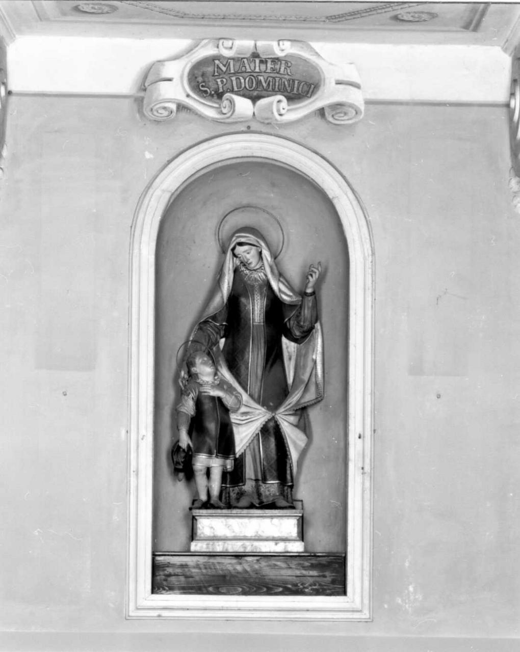 Beata Giovanna d'Aza con San Domenico fanciullo (statua) di Ballanti Graziani Giovanni Battista (sec. XIX)