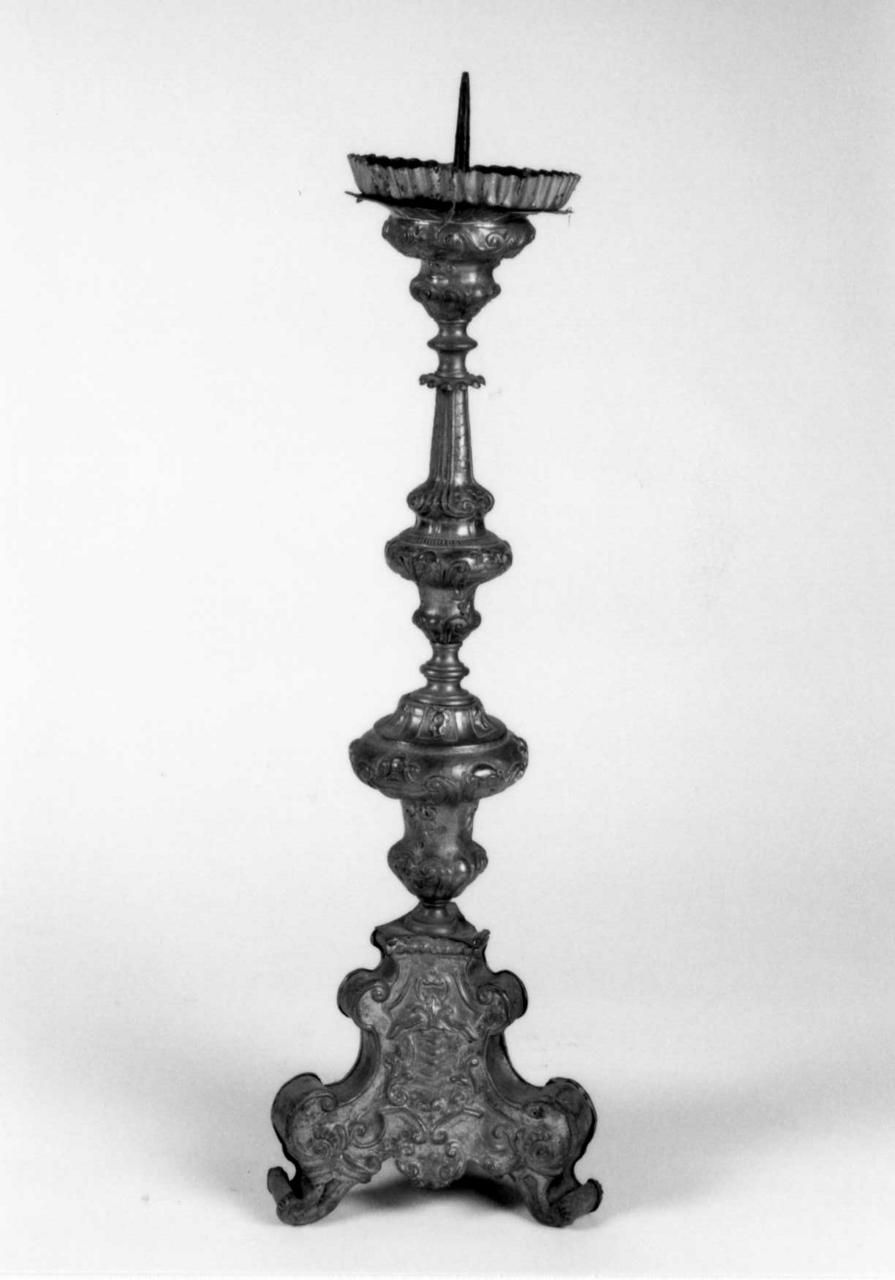 candeliere d'altare, serie - bottega emiliana (sec. XIX)