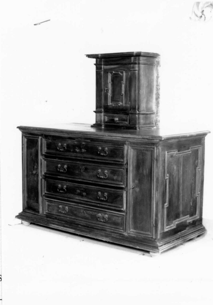 cassettone - bottega reggiana (fine/inizio secc. XVII/ XVIII)