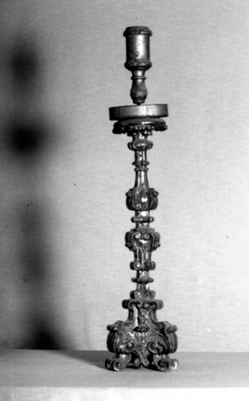 candeliere, serie - bottega emiliana (prima metà sec. XVIII)