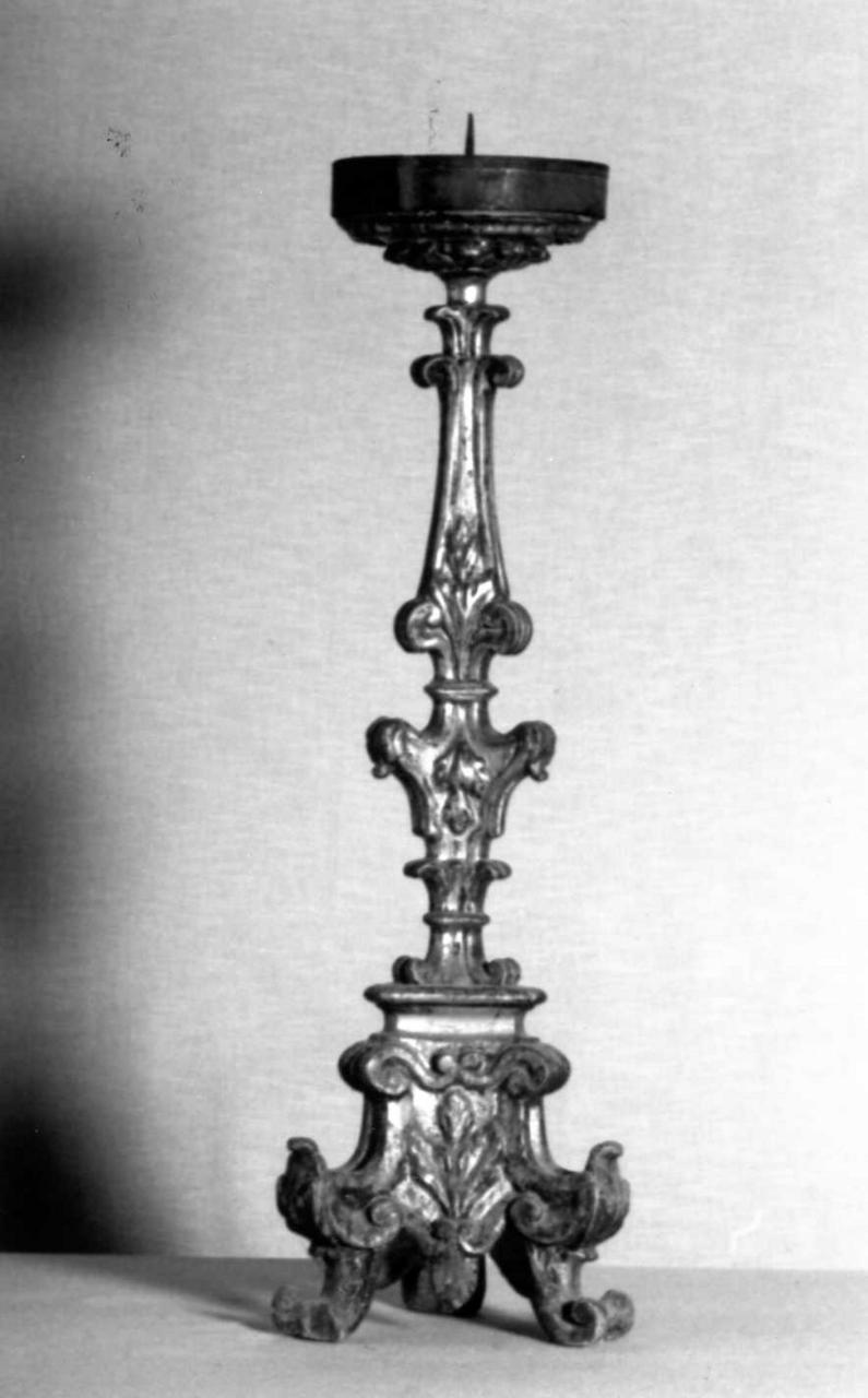 candeliere, serie - bottega emiliana (prima metà sec. XVIII)
