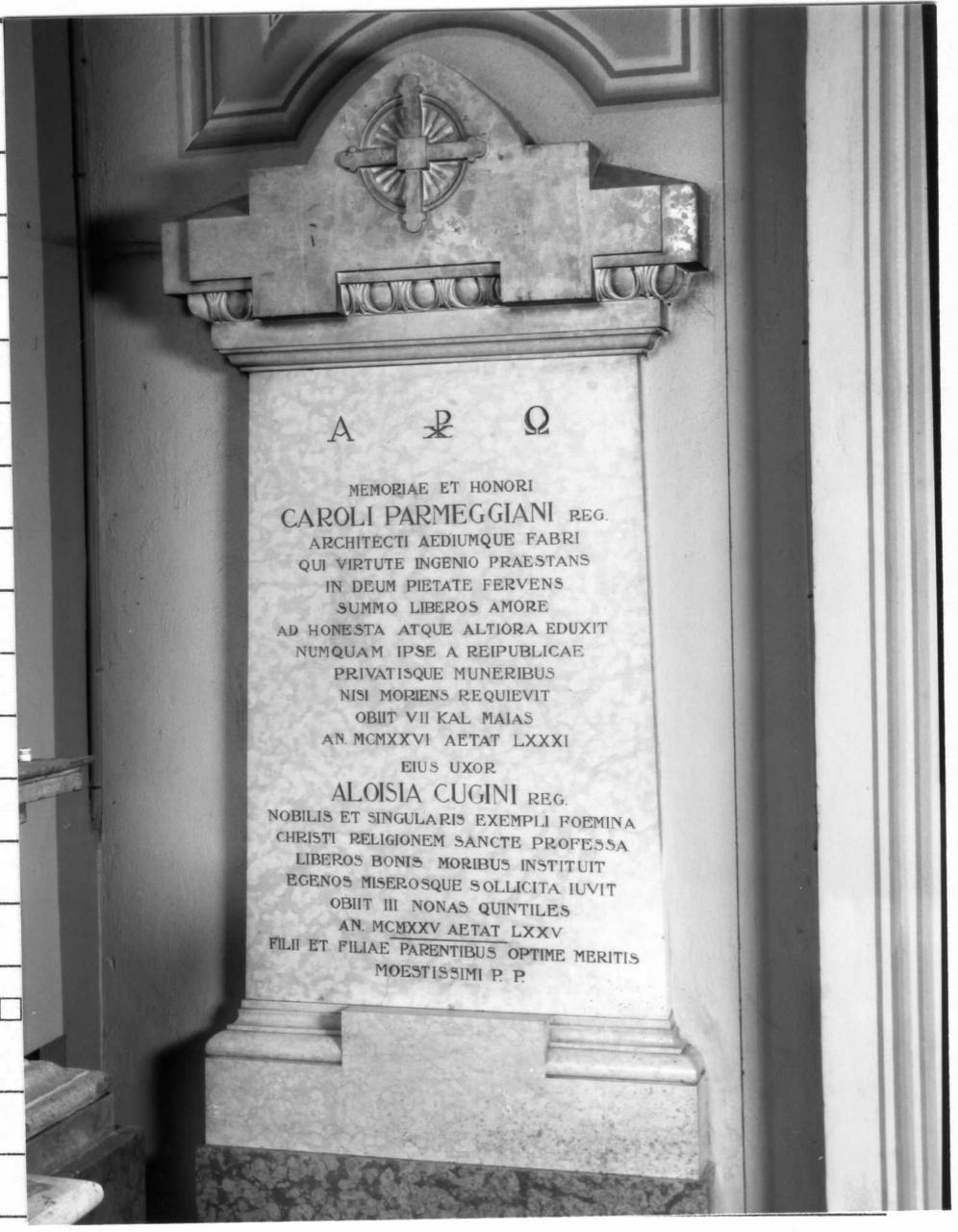 lapide commemorativa - bottega reggiana (sec. XX)