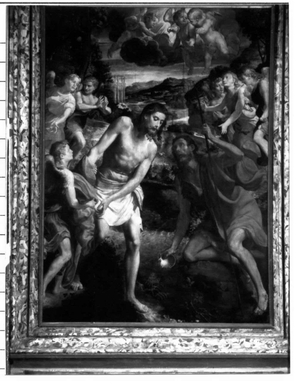 battesimo di Cristo (dipinto) di Anselmi Michelangelo detto Michelangelo da Lucca (sec. XVI)