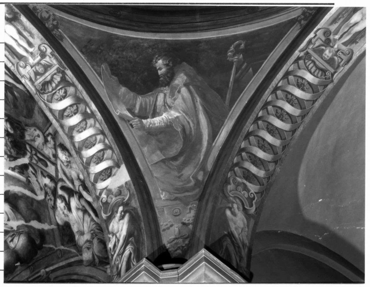 Sant'Agostino (dipinto, complesso decorativo) di Ferrari Giulio (ultimo quarto sec. XIX)