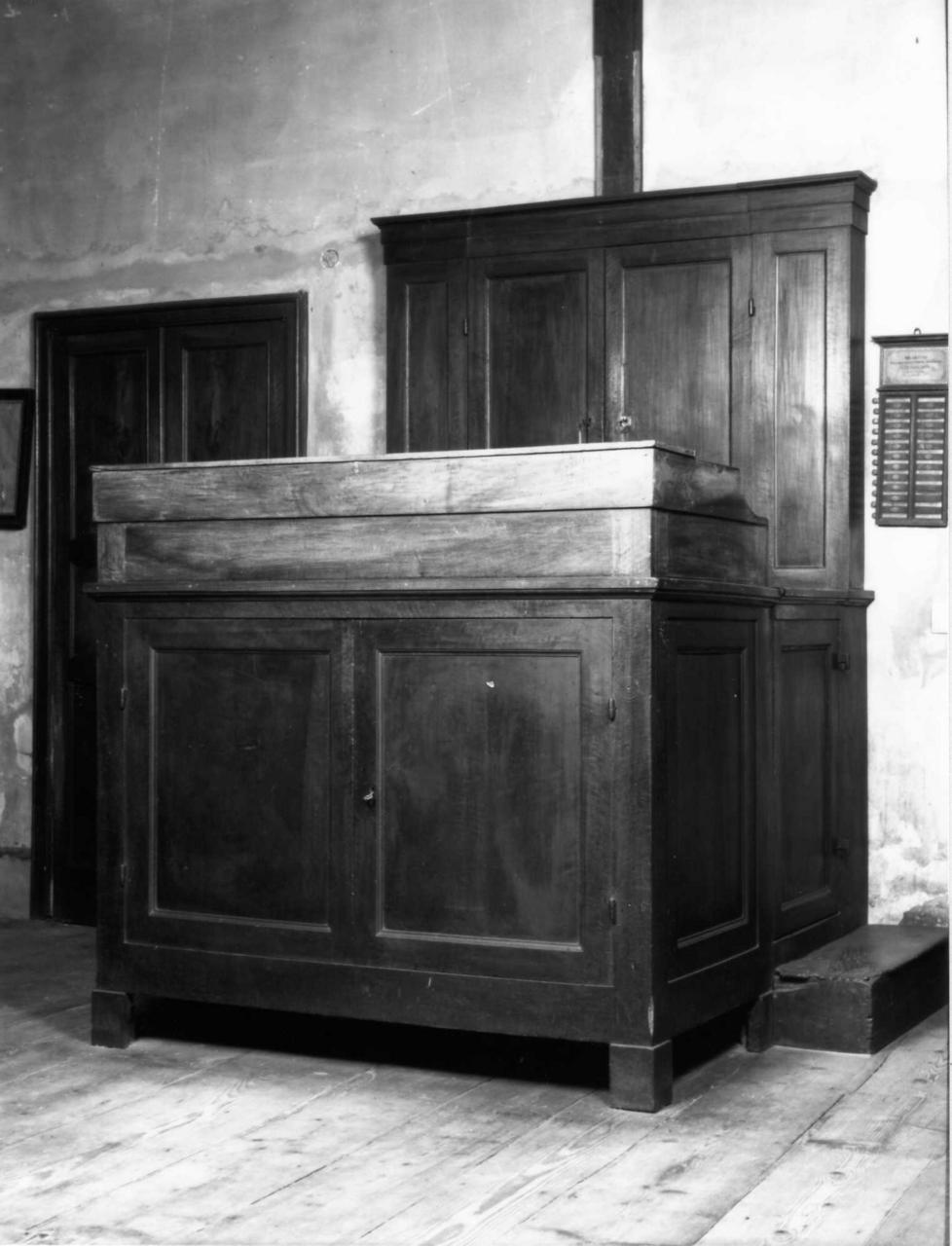 scrivania - con alzata - bottega reggiana (primo quarto, terzo quarto sec. XIX, sec. XIX)