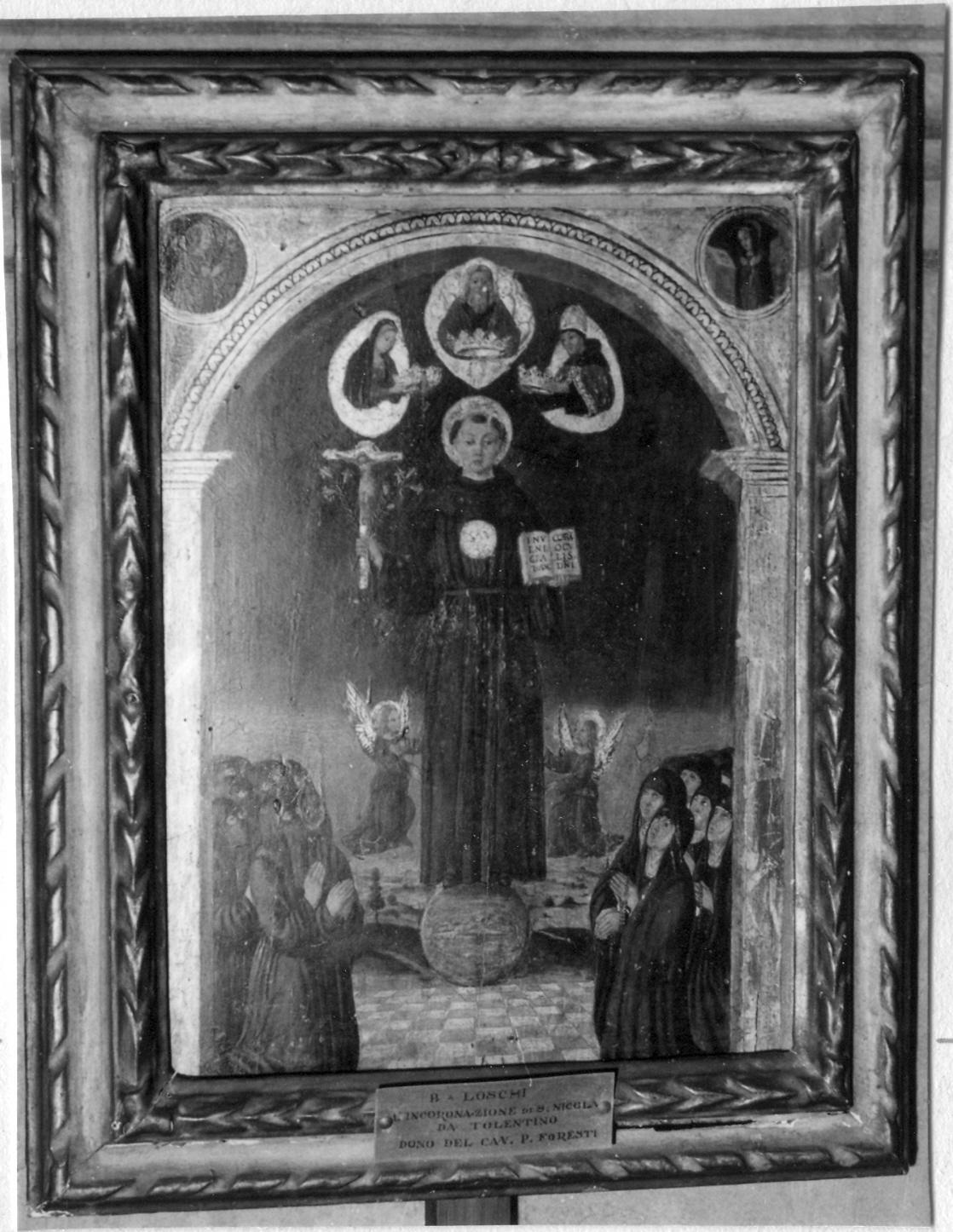 gloria di San Nicola da Tolentino (dipinto) di Loschi Bernardino (inizio sec. XVI)