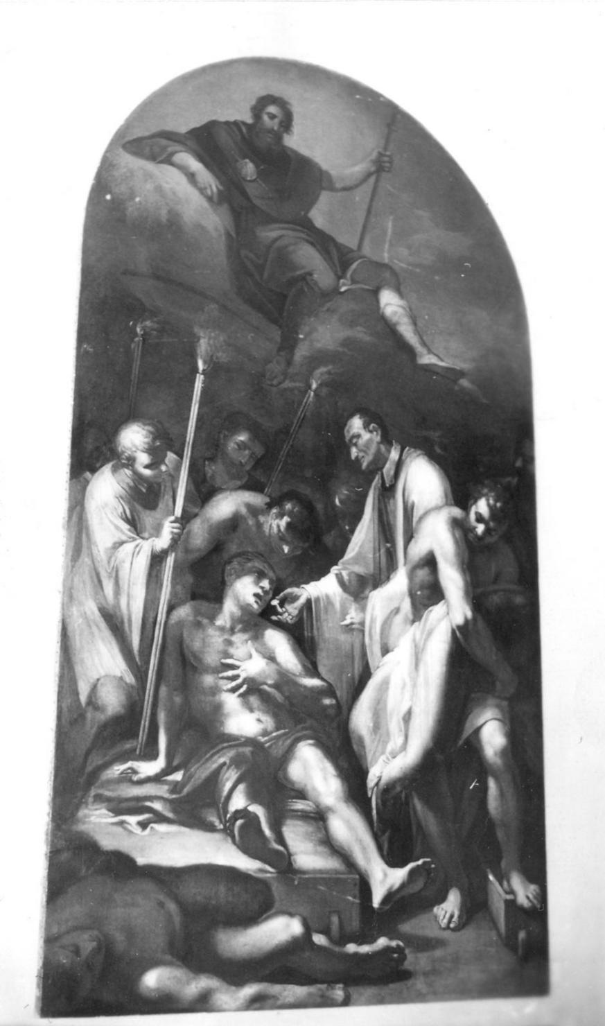 San Lazzaro comunica gli appestati (dipinto) di Caula Sigismondo (seconda metà sec. XVII)