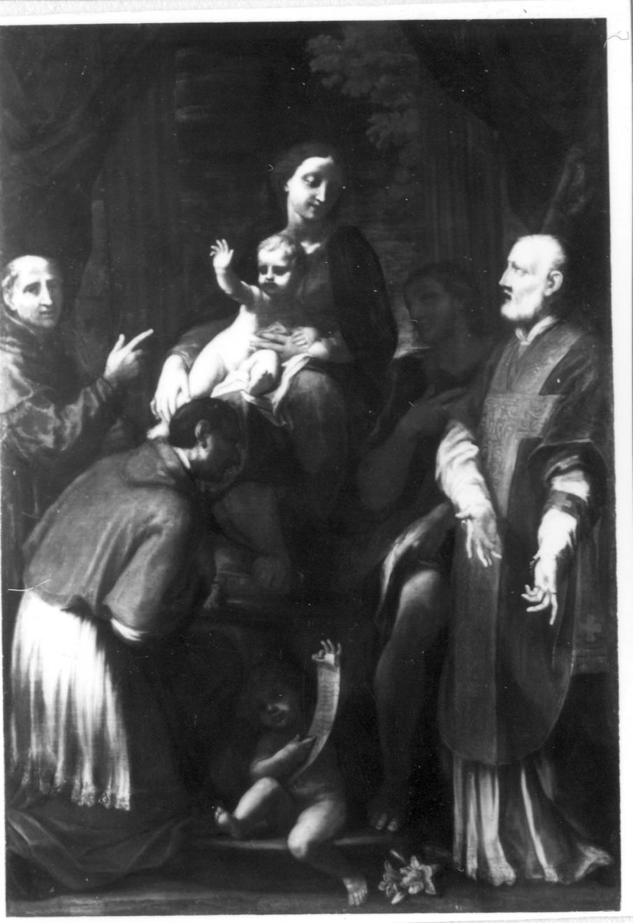 Madonna con Bambino e Santi (dipinto) di Lamberti Bonaventura (seconda metà sec. XVII)