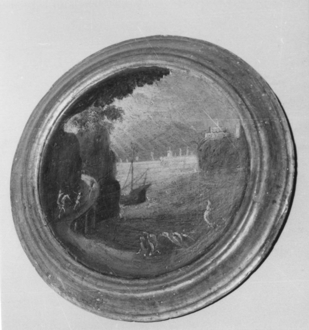 Giona rigettato dal ventre della balena (dipinto) - ambito fiammingo (seconda metà sec. XVI)