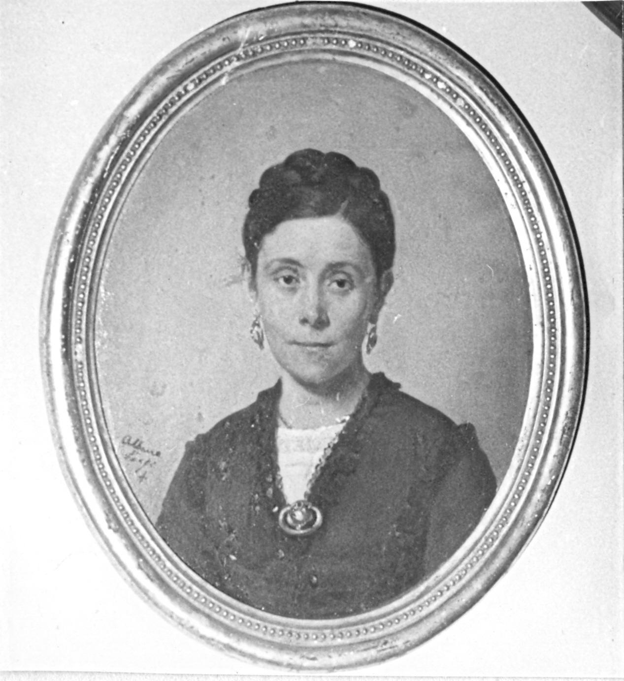 ritratto di Elvira De Pietri Tonelli Praudi (dipinto) di Lugli Albano (seconda metà sec. XIX)