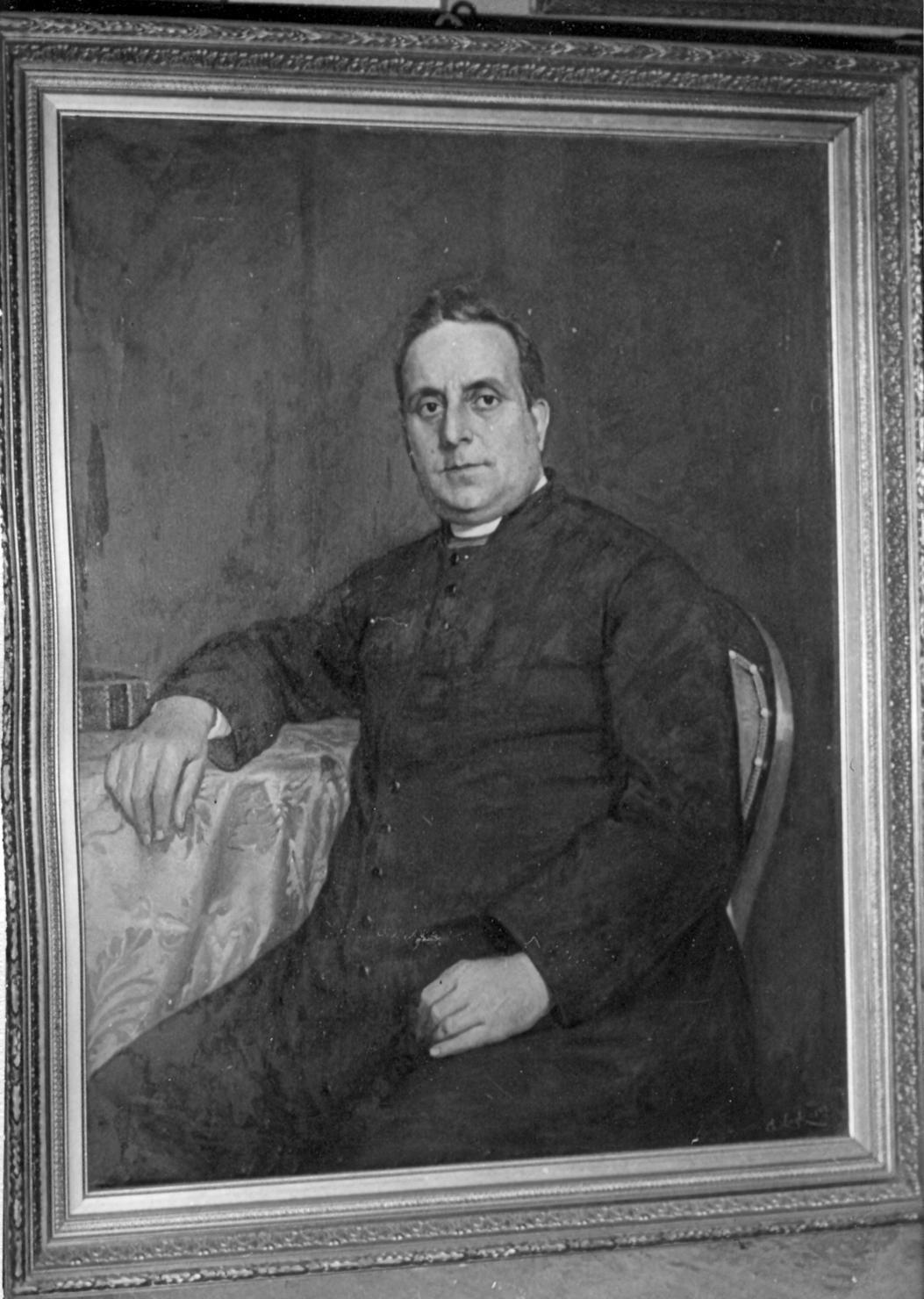 ritratto di don Emilio Bulgarelli (dipinto) di Lugli Albano (sec. XIX)