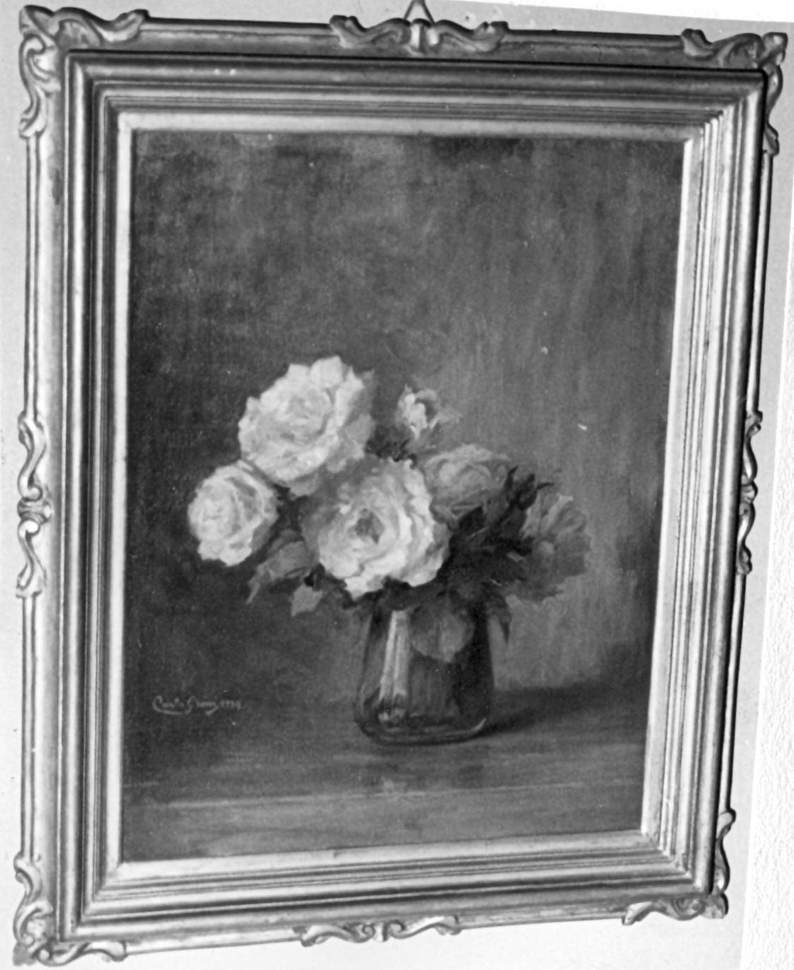 vaso con fiori (dipinto) di Grossi Carlo (sec. XX)