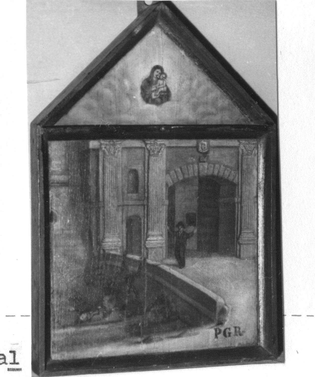 incidente a cavallo (ex voto) - ambito carpigiano (seconda metà sec. XIX)