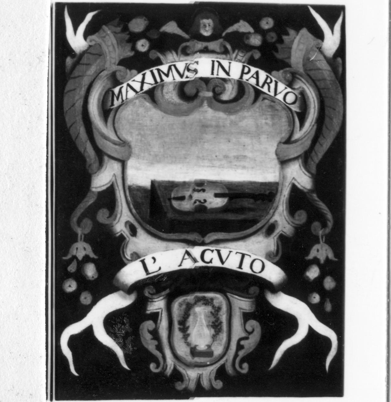 impresa e stemma di accademico degli Apparenti (dipinto) - ambito carpigiano (metà sec. XVII)
