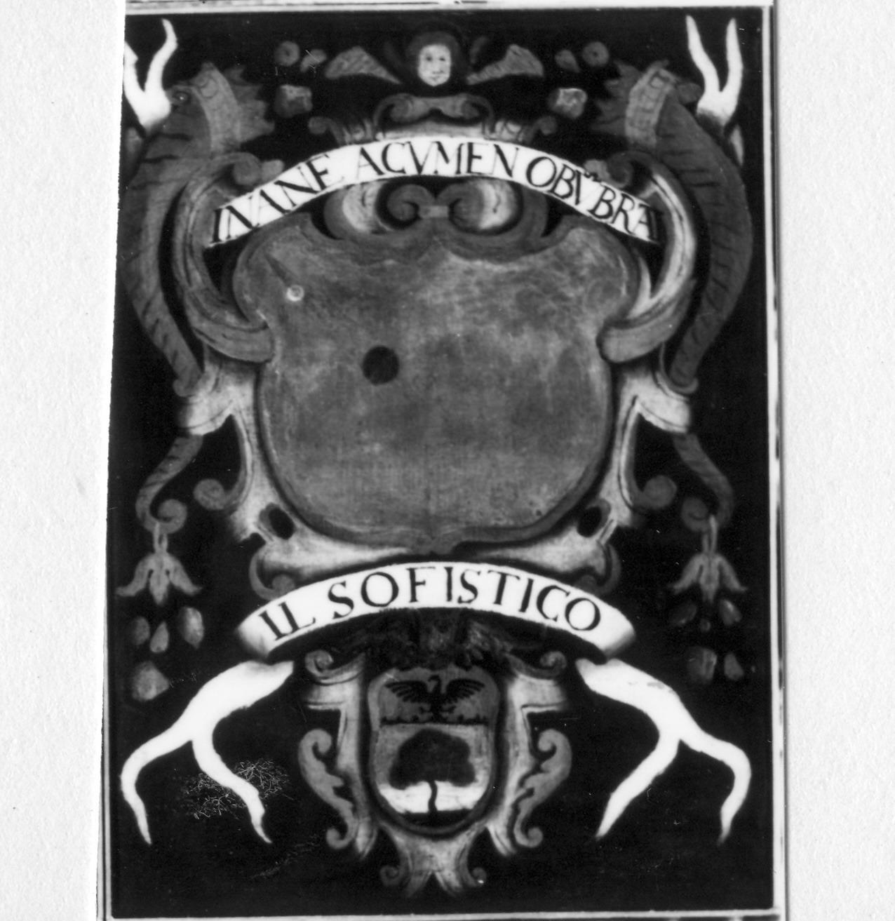 impresa e stemma di accademico degli Apparenti (dipinto) - ambito carpigiano (metà sec. XVII)